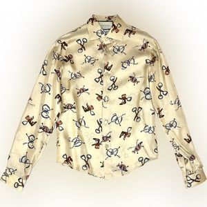 Gucci Western Print Silk Shirt